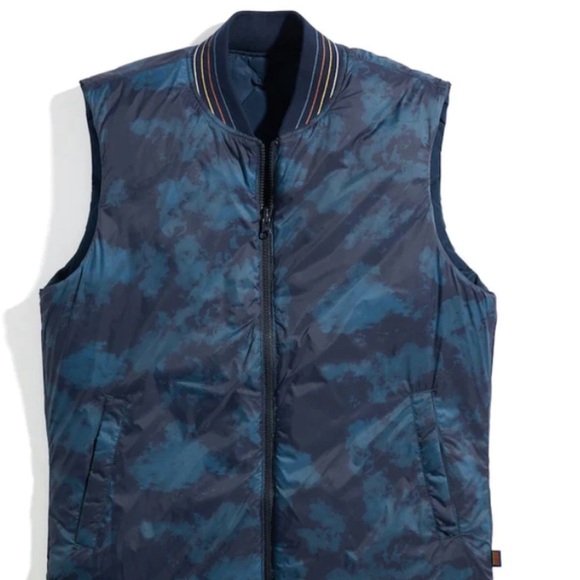 NWT-Marine Layer Reversible Puffer Vest in Sky Captain - Picture 2 of 7